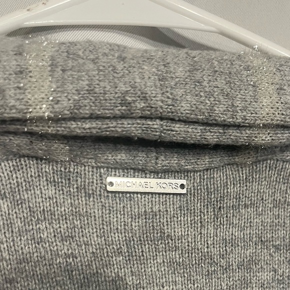 Michael Kors Tinsel Stripe Cardigan Gray Size L - Picture 8 of 10